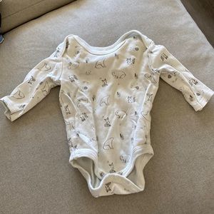 0-3 month long sleeve onesie